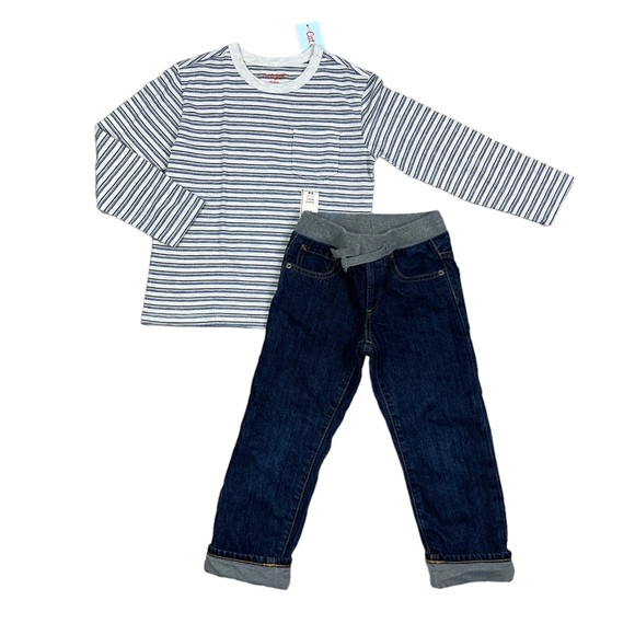 GAP Jersey Lined Pull On Jeans Size 5 Dark Wash - Picture 11 of 12